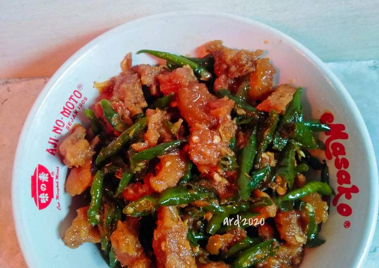 Tumis Daging sapi Lombok ijo