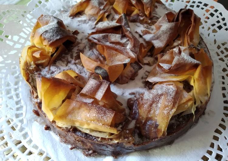 Tarta flor de chocolate