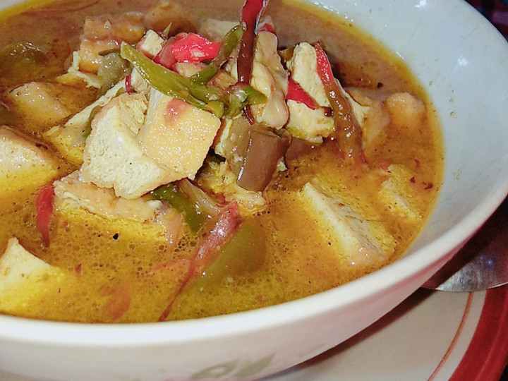 Resep Sayur santan tahu cabe ijo Anti Gagal