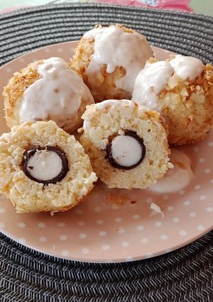 Vegán túróval töltött kölesgombóc #gluténmentes #tejmentes recept fotója