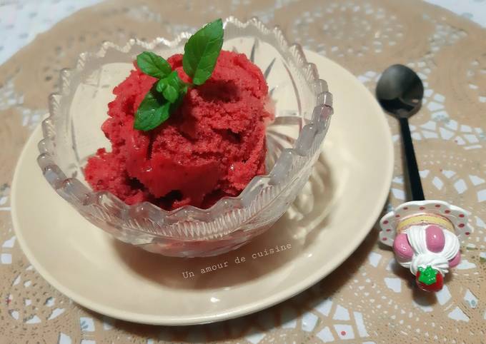 Sorbet aux fraises 🍓