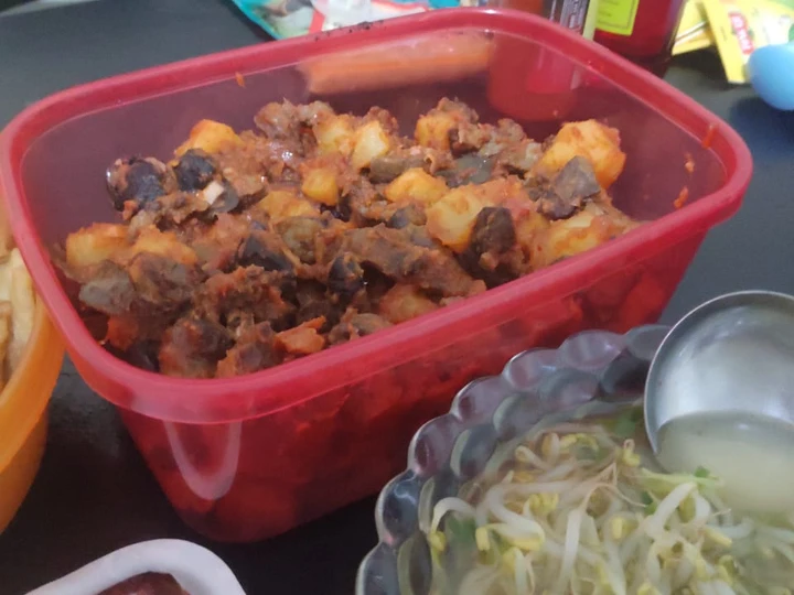 Cara Mudah Menyiapkan Resep Sambel ati kentang yang Lezat Sekali Anti Ribet, Uenak Banget