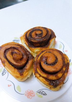黑糖肉桂捲（氣炸鍋版） 的食譜成品照片