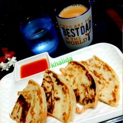 3 spices Chicken paratha rolls A picture of 3 spices Chicken paratha rolls.