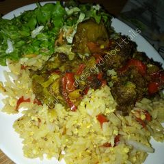 A picture of Chinese fried rice.