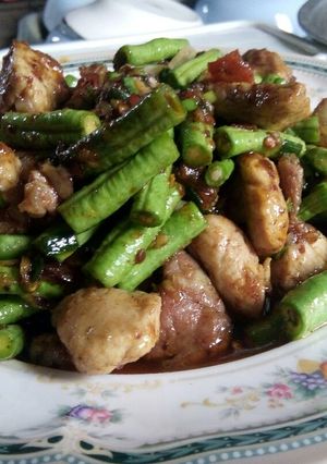 รูปของ หมูผัดน้ำพริกเผา😋🍴