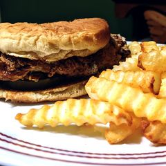 A picture of Air Fryer Crispy Chicken Sandwich w/ Copycat Chick-fil-A Sauce.