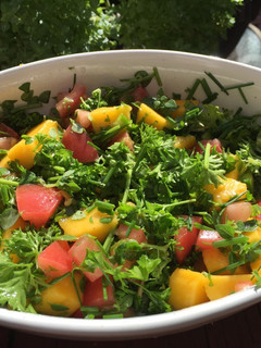 A picture of Hot mango salad.