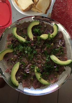 Una foto de Sashimi de atún