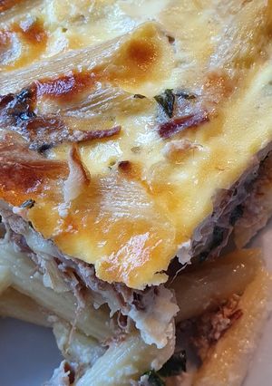 Sonkás tészta (avagy a maradék húsvéti főtt sonka felhasználása) recept fotója
