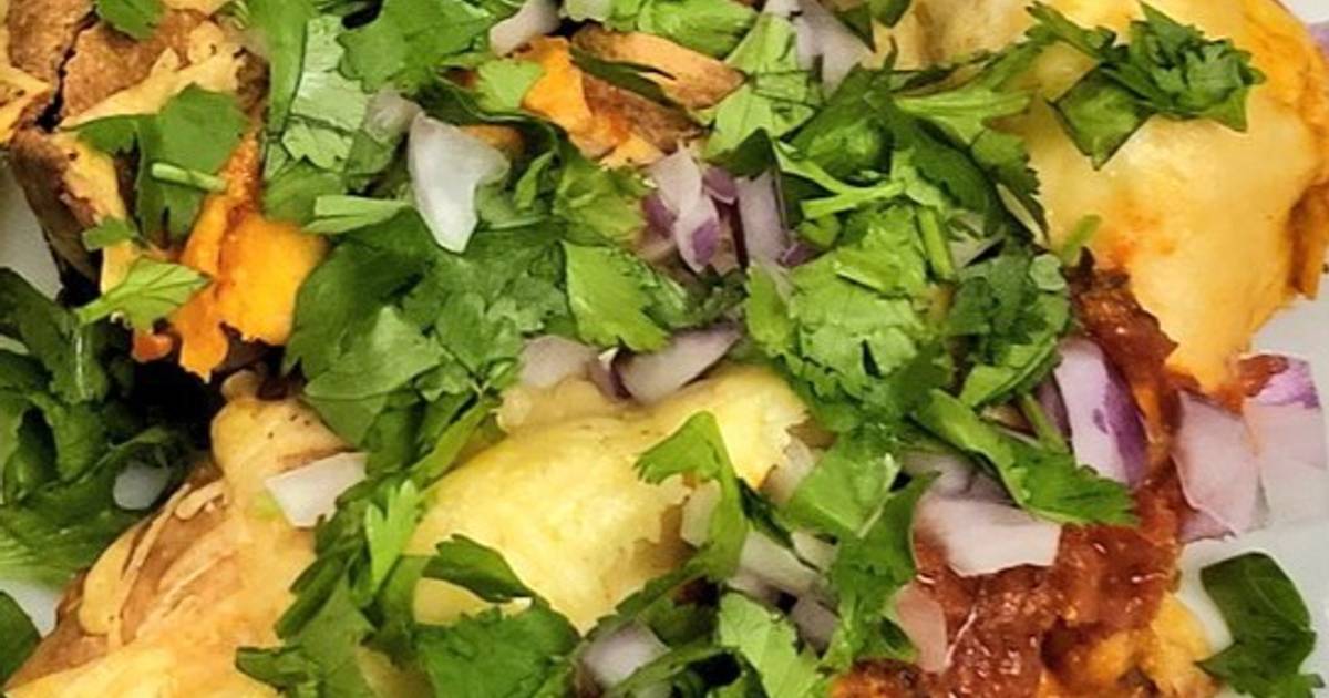 Curry chicken enchiladas (includes overnight marinading) Recipe by