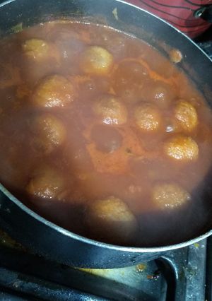 Una foto de PULPETAS de queso para tu estofado (tuco) 😋😋