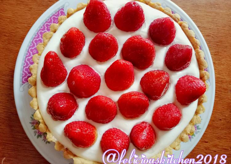 Cara mengolah Strawberry Cheese Tart 🍓🍓🍓 sedap