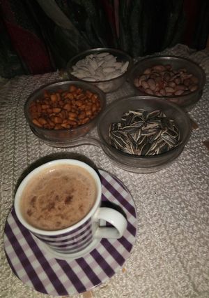 صورة لوصفة قهوه بالبندق والحليب