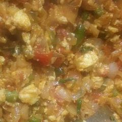 Paneer Bhurji with Capsicum A picture of Paneer Bhurji with Capsicum.