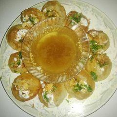A picture of Mouth watering Pani Puri (Golgappay) at home.