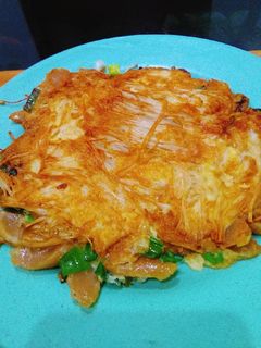 Foto resep Telor dadar jamur enoki& sosis