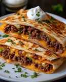 Cheesy Beef Quesadillas