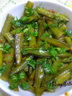 A picture of Cluster Beans Subzi/ Gavarphali Subzi.