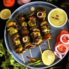 A picture of Hariyali Paneer Tikka.