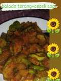 Terong balado + cecek sapi
