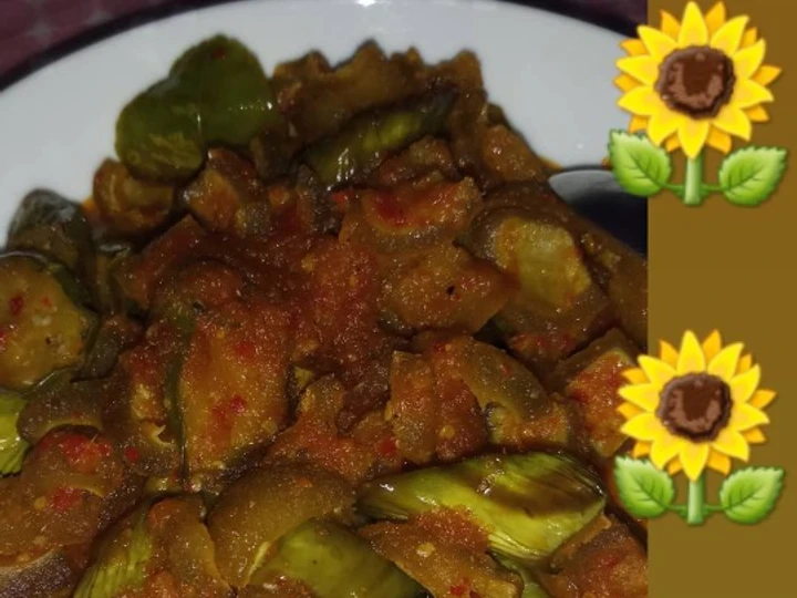 Cara Mudah Membuat Resep Terong balado + cecek sapi Anti Ribet, Menggugah Selera