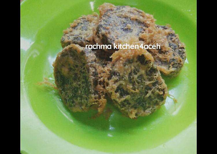 Rolade daun singkong campur tahu