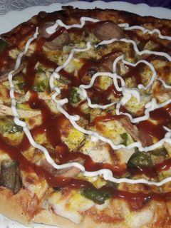 عکسی از دستور پیتزا ژامبون