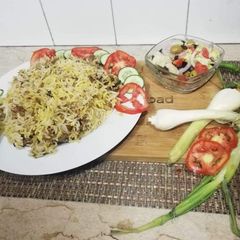 A picture of Beef Biryani.