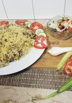 A picture of Beef Biryani.