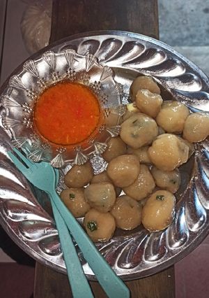 Foto resep Cilok isi telur goreng & sambal bawang endes