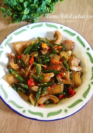 Foto resep Tumis kikil cabai hijau