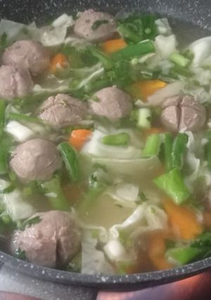 Foto resep Sayur Sop Bakso Bumbu Racik SIMPLE ENAK