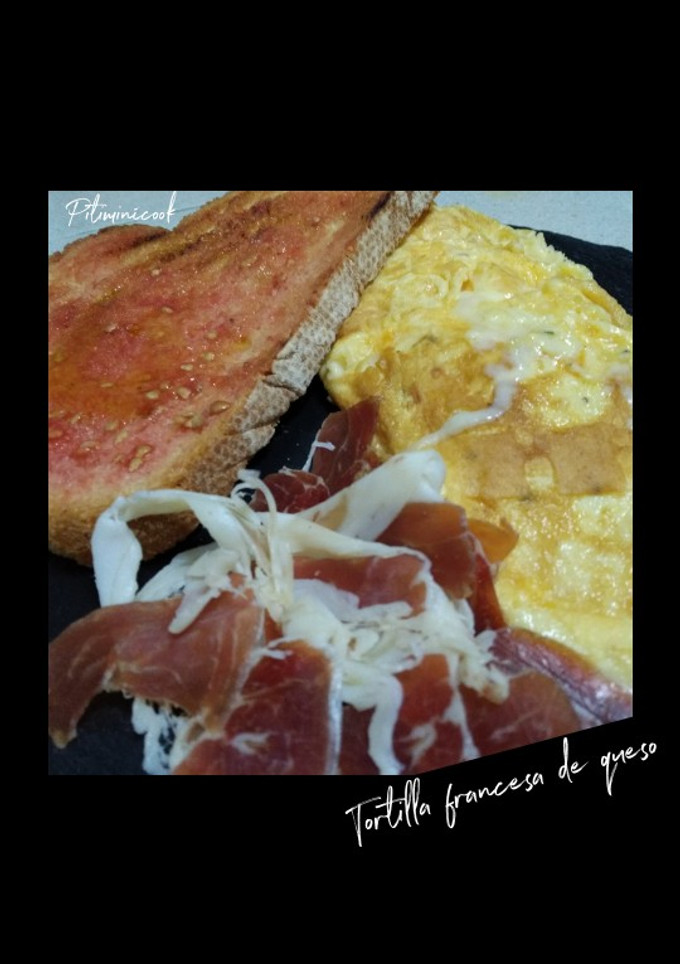 Una foto de Tortilla francesa de queso