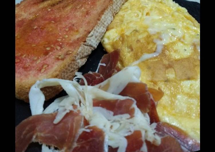 Tortilla francesa de queso