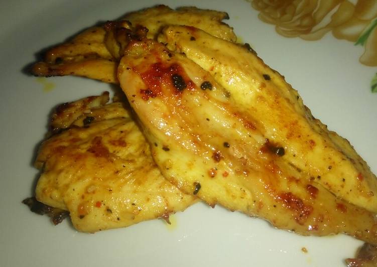 Langkah Mudah untuk Membuat Spicy chicken pan seared with honey mustard yang Menggugah Selera