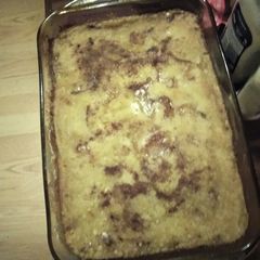 A picture of Peach Cake Cobbler.