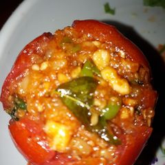 A picture of Baked cheese tomato.