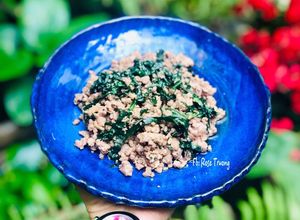 Hình của món Bò Bằm Xào Lá Lốt.