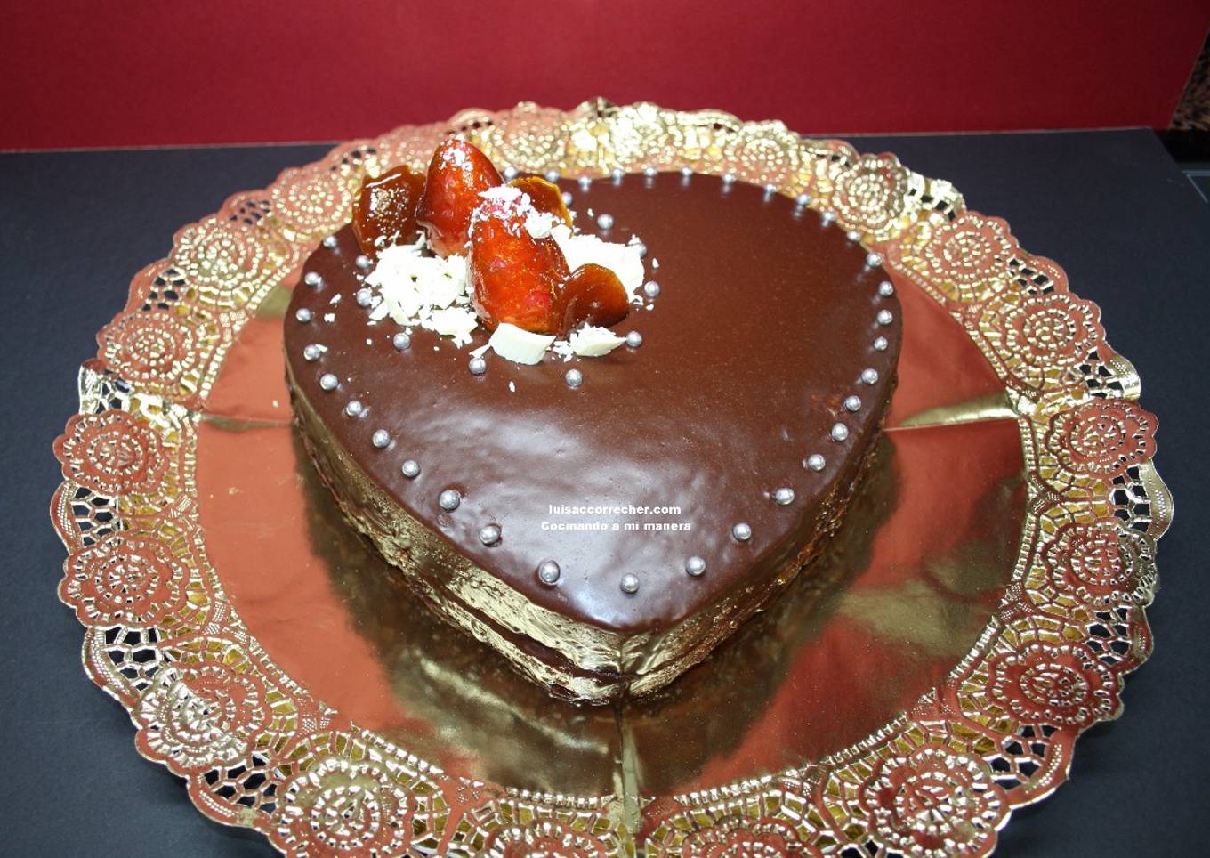 Bizcocho corazón San Valentín