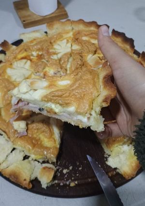 Una foto de Tarta de Jamón y Queso Fácil