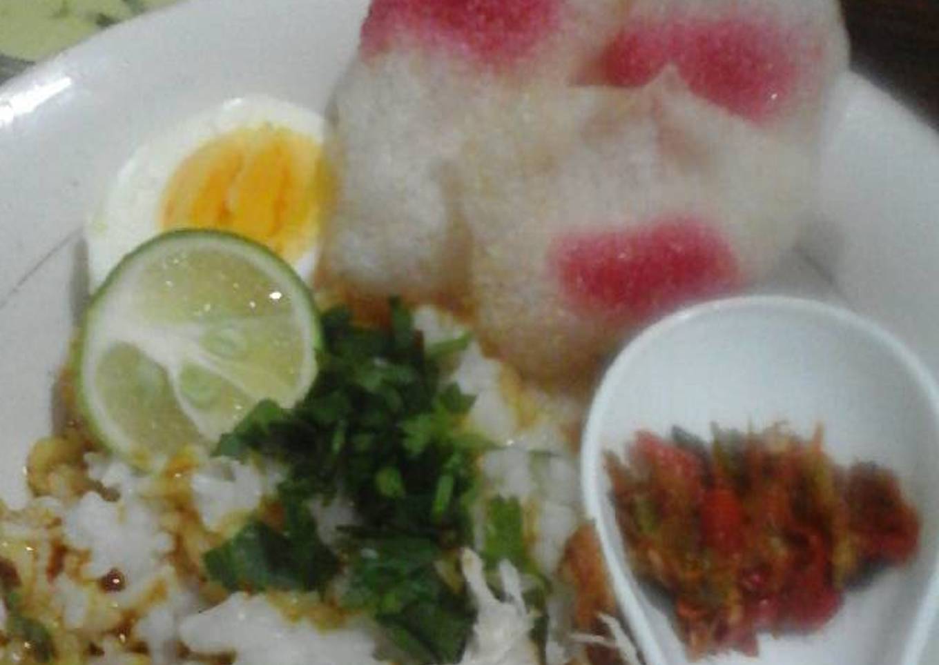 Bubur ayam kuah soto medan #merahputih