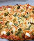 253. Pizza vegetariana de brócoli express