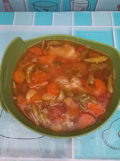 Foto resep Sayur Asem Asem Ayam Buncis Wortel
