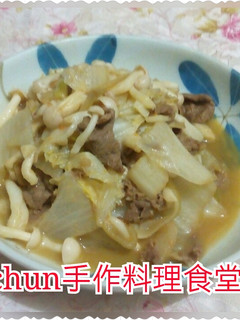 黃金泡菜菇菇炒牛肉 的食譜成品照片