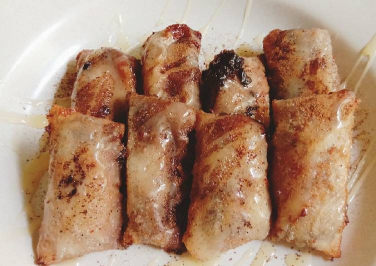 Lumpia pisang silverqueen melt buat cemilan suami😁