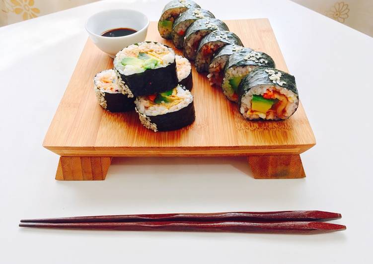 Recipe of Super Quick Homemade Kimchi Avocado Sushi