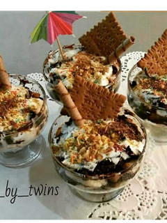 عکسی از دستور پودینگ شکلاتی و موز