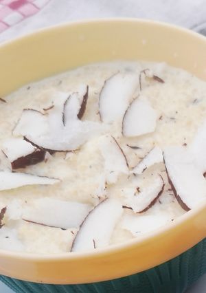 Couscous pudding mai kwakwa ainihin hoton girkin