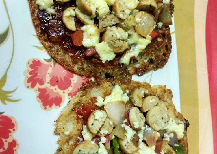 How to Prepare Ultimate Rava Uttapam chicken pizza